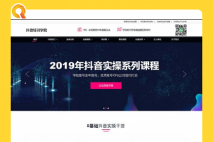 自适应抖音快手网红培训小视频拍摄技能培训机构平台代码 dedecms织梦范例