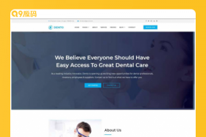 蓝色清爽的HTML响应式牙科预约网站模板