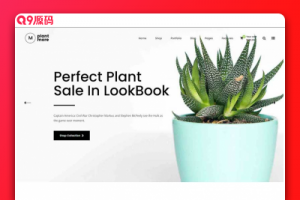 简洁精美的植物花卉商城网站HTML模板
