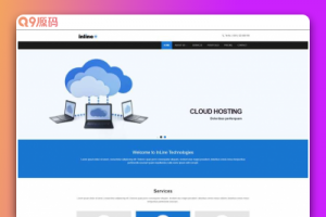 简约蓝色主机云服务商企业网站HTML5模板
