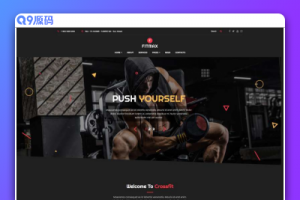 国外黑色炫酷的健身英文网站html模板