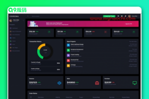 深色系数据统计后台网站模板