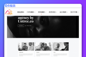 黑白风创意设计机构宣传网站模板