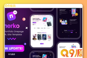 Nerko – NFT 作品展示网站单页HTML模板 – v1.3.1